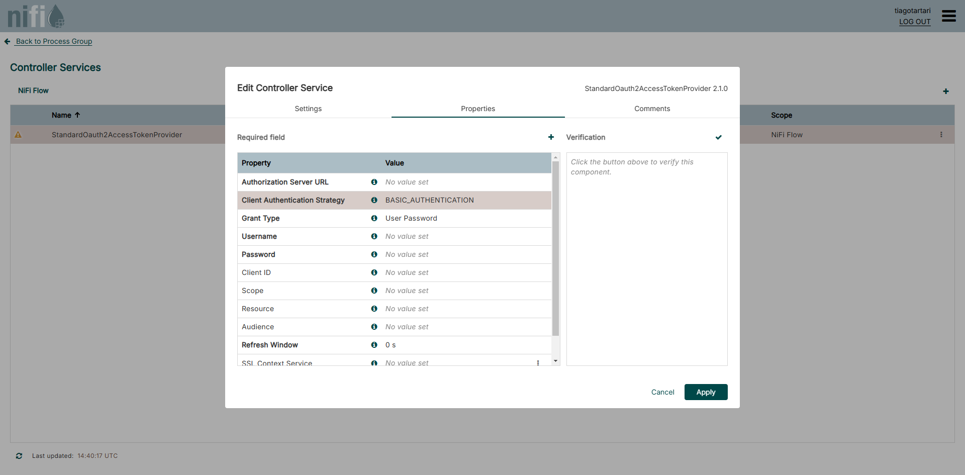 Apache NiFi: Como autenticar em APIs Rest com InvokeHttp utilizando oAuth2 - Configure o Processador InvokeHttp