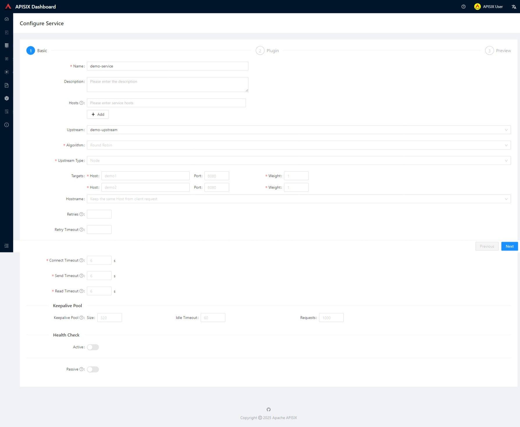 Configurando o Service no Apache APISIX