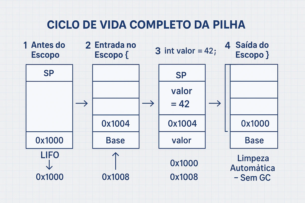 Ciclo de vida da Stack